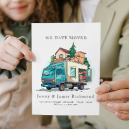 Neue Adresse I Truck Moving Zuhause Ankündigung