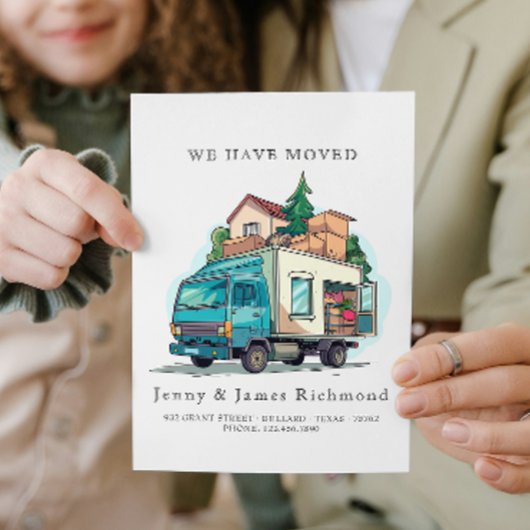 Neue Adresse I Truck Moving Zuhause Ankündigung