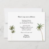 Neue Adresse in Florida Palm Trees übertragen Ankündigung (Rückseite)