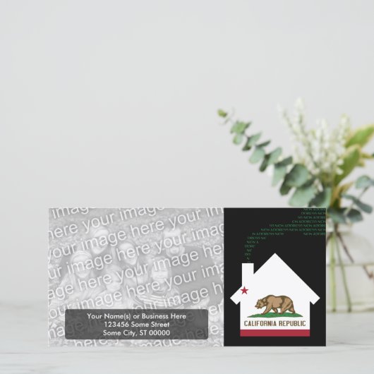 neue Adresse in Kalifornien Ankündigung (Stehend Vorderseite)