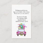 Neue Adresse Klassischer Weihnachtswagen Begleitkarte (Rückseite)