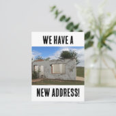 Neue Adresse lustig, die wir verschoben haben Postkarte (Stehend Vorderseite)