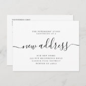 Neue Adresse modern wir bewegen sich Ankündigungspostkarte (Vorne/Hinten)