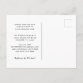 Neue Adresse Moderne Kalligrafie Ankündigungspostkarte (Rückseite)