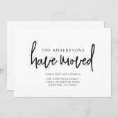 Neue Adresse Moderne Kalligrafie Minimalistisch-Be Ankündigung (Vorne/Hinten)