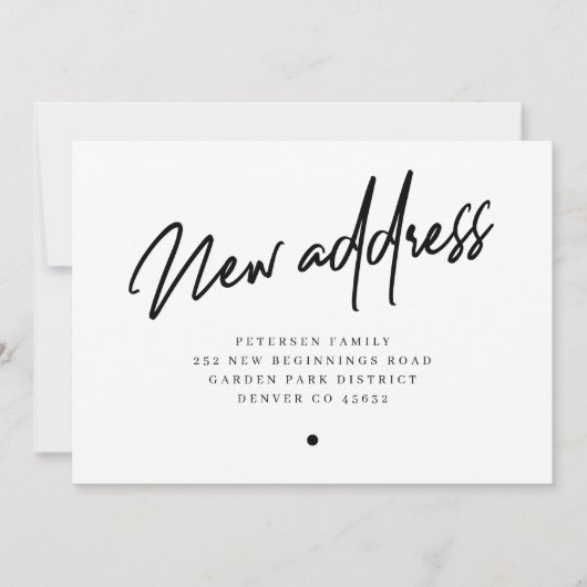 Neue Adresse moderne Skripte bewegen Ankündigung (Vorderseite)