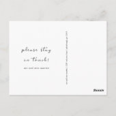 Neue Adresse Modernes Skript mit einfachem botanis Postkarte (Rückseite)