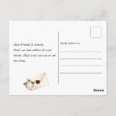 Neue Adresse Neue Zuhause-Bewegung Ankündigung Pos Postkarte (Rückseite)