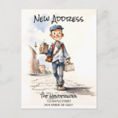 Neue Adresse Neue Zuhause-Moving-Ankündigung Postkarte (Vorderseite)