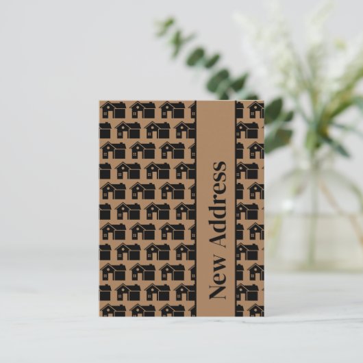 Neue Adresse Neue Zuhause-Muster-Anzeige Postkarte (Stehend Vorderseite)