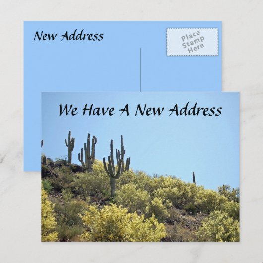 Neue Adresse Postkarte (Vorne/Hinten)