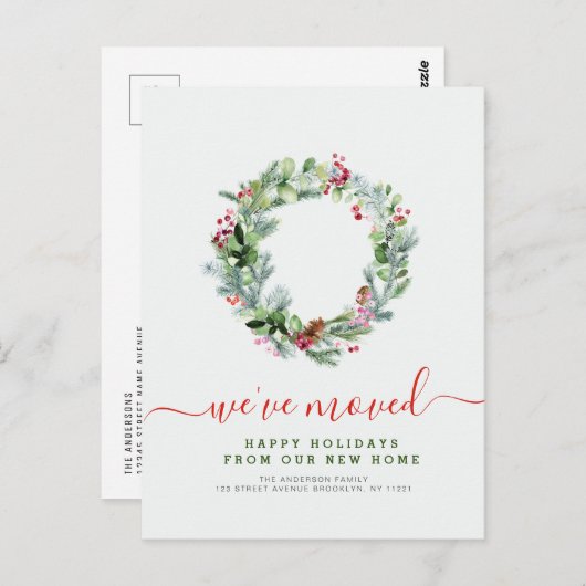 neue Adresse Postkarte (Vorne/Hinten)