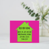 neue Adresse Postkarte (Stehend Vorderseite)