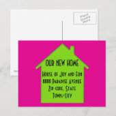 neue Adresse Postkarte (Vorne/Hinten)