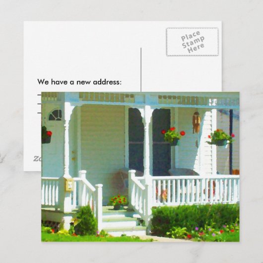 Neue Adresse Postkarte (Vorne/Hinten)