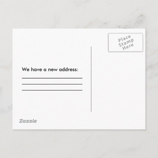 Neue Adresse Postkarte (Rückseite)