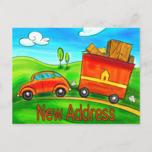 Neue Adresse Postkarte