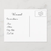 Neue Adresse Postkarte (Rückseite)