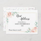Neue Adresse Postkarte (Vorne/Hinten)
