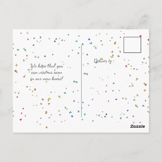 Neue Adresse Postkarte (Rückseite)