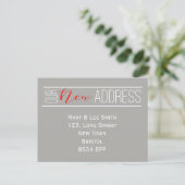 neue Adresse Postkarte (Stehend Vorderseite)