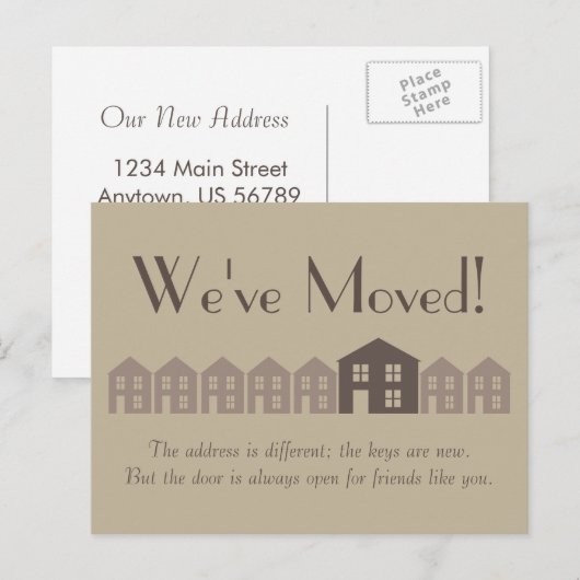 Neue Adresse Postkarte (Vorne/Hinten)