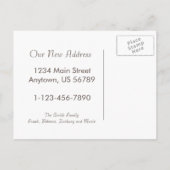 Neue Adresse Postkarte (Rückseite)