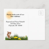 Neue Adresse Postkarte (Rückseite)