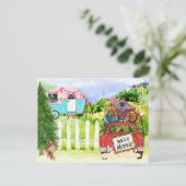 Neue Adresse Postkarte (Stehend Vorderseite)