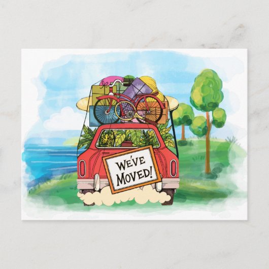 Neue Adresse Postkarte (Vorderseite)