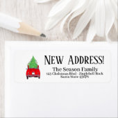 Neue Adresse Red Car mit Weihnachtsbaum (Insitu)