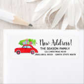 Neue Adresse Red Car mit Weihnachtsbaum (Insitu)