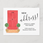 Neue Adresse Red Door Ankündigungspostkarte (Vorderseite)