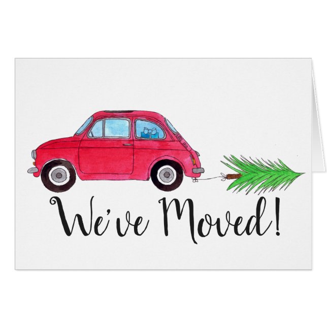 Neue Adresse Red Fiat 500 Weihnachtsbaum Wasserfar (Vorderseite (Horizontal))