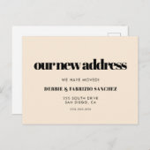 Neue Adresse Retro elegante bewegende Ankündigung Postkarte (Vorne/Hinten)