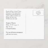 Neue Adresse Tierarzt Ankündigungspostkarte (Rückseite)