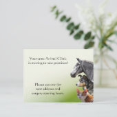Neue Adresse Tierarzt Ankündigungspostkarte (Stehend Vorderseite)