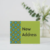 Neue Adresse Türkis Green Ankündigungspostkarte (Stehend Vorderseite)