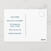 NEUE ADRESSE Verschieben TEXAS Staat Illustrierte Postkarte (Rückseite)