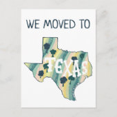 NEUE ADRESSE Verschieben TEXAS Staat Illustrierte Postkarte (Vorderseite)