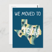 NEUE ADRESSE Verschieben TEXAS Staat Illustrierte Postkarte (Vorne/Hinten)