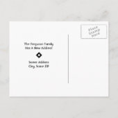 Neue Adresse "We ve Moved" Postkarte (Rückseite)