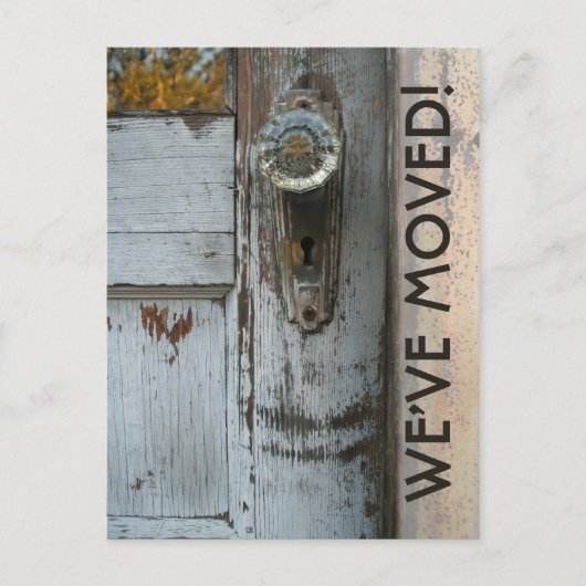 Neue Adresse "We ve Moved" Postkarte (Vorderseite)