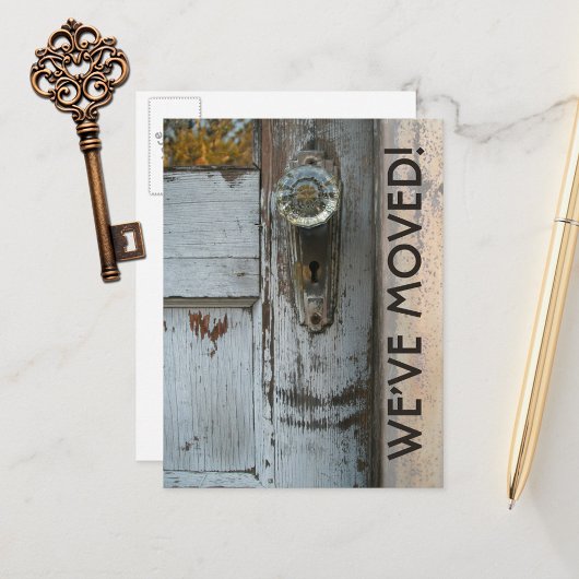 Neue Adresse "We ve Moved" Postkarte