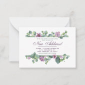 Neue Adresse Wir haben den botanischen Eukalyptus Mitteilungskarte (Vorderseite)