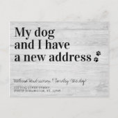 Neue Adresse Wir haben die Ankündigung "Hunde bewe Postkarte (Vorderseite)