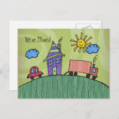 Neue Adresse Wir haben die Mitteilung an das Haus Ankündigungspostkarte (Vorne/Hinten)