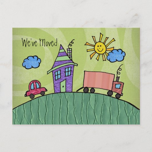 Neue Adresse Wir haben die Mitteilung an das Haus Ankündigungspostkarte (Vorderseite)