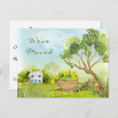 Neue Adresse Wir haben die Postkarte verschoben (Vorne/Hinten)