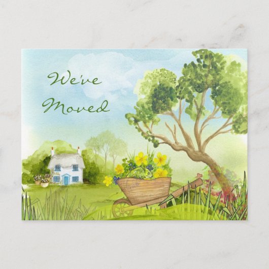 Neue Adresse Wir haben die Postkarte verschoben (Vorderseite)